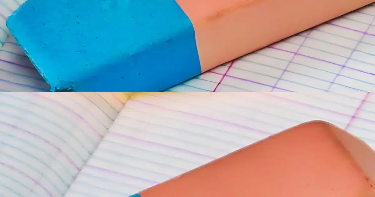 Mais à quoi sert la partie bleu de la gomme ?