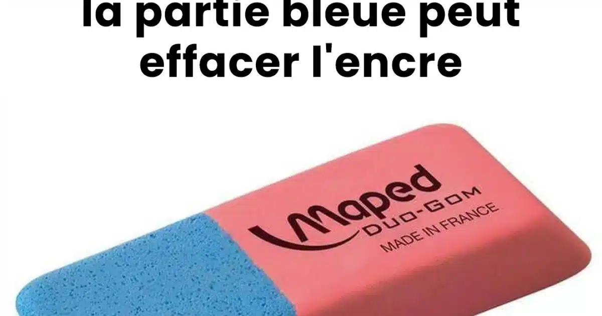 Mais à quoi sert vraiment la partie bleue de la gomme ?