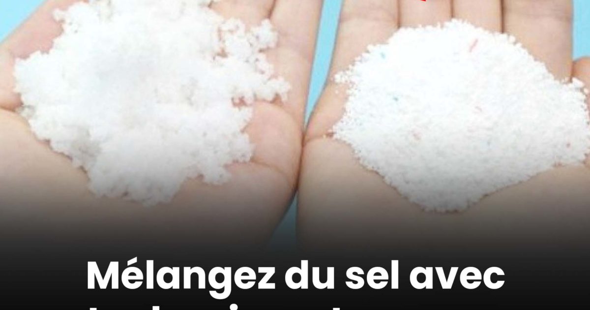 Mélangez du sel avec votre lessive, et vous vous souviendrez de moi pour le reste de votre vie