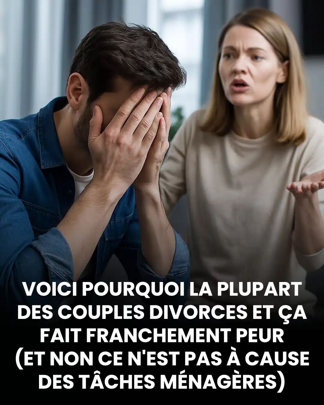 On croyait que c’était le partage des tâches, mais la vraie raison des divorces fait froid dans le dos