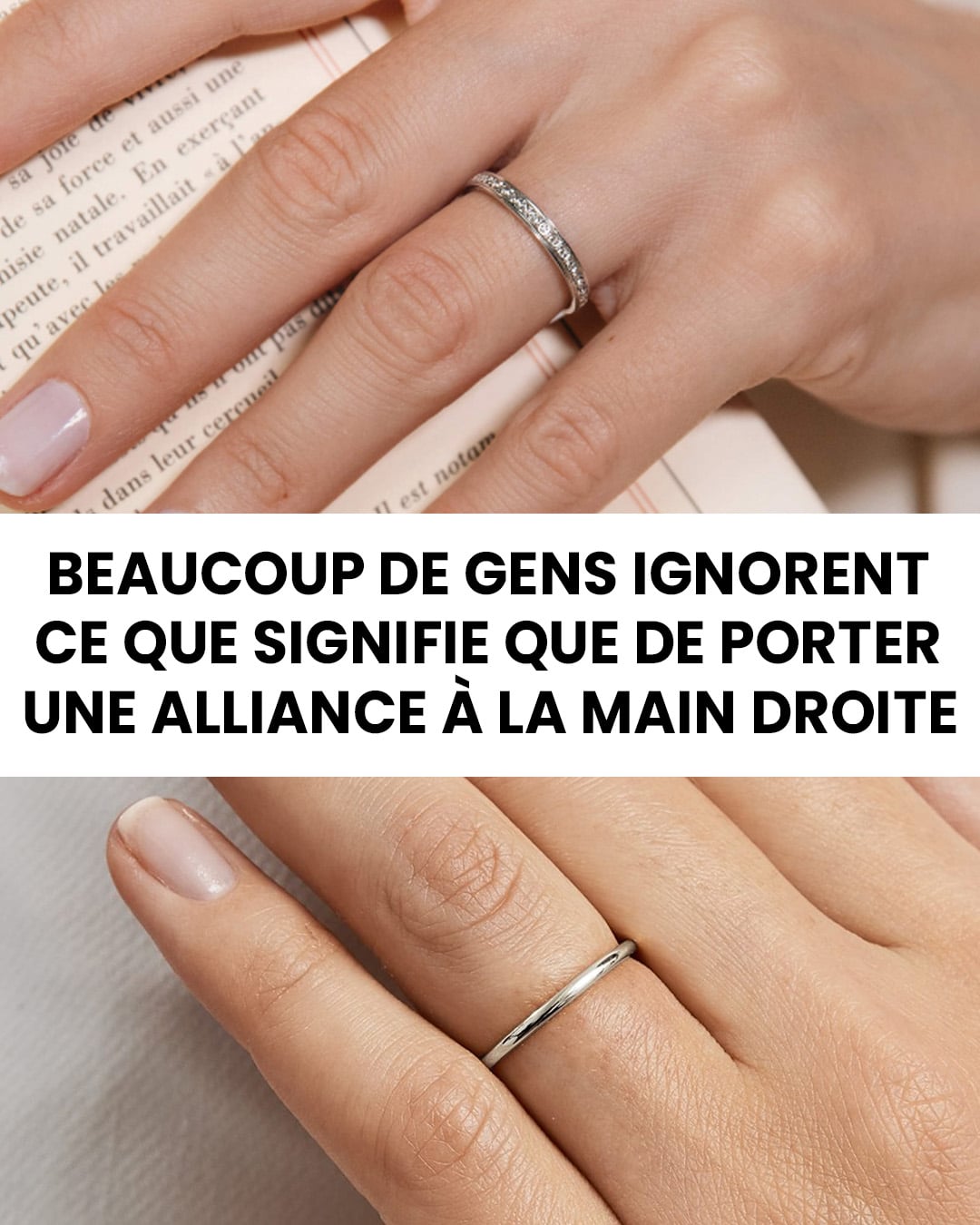 Porter une alliance à la main droite : quelles significations ?