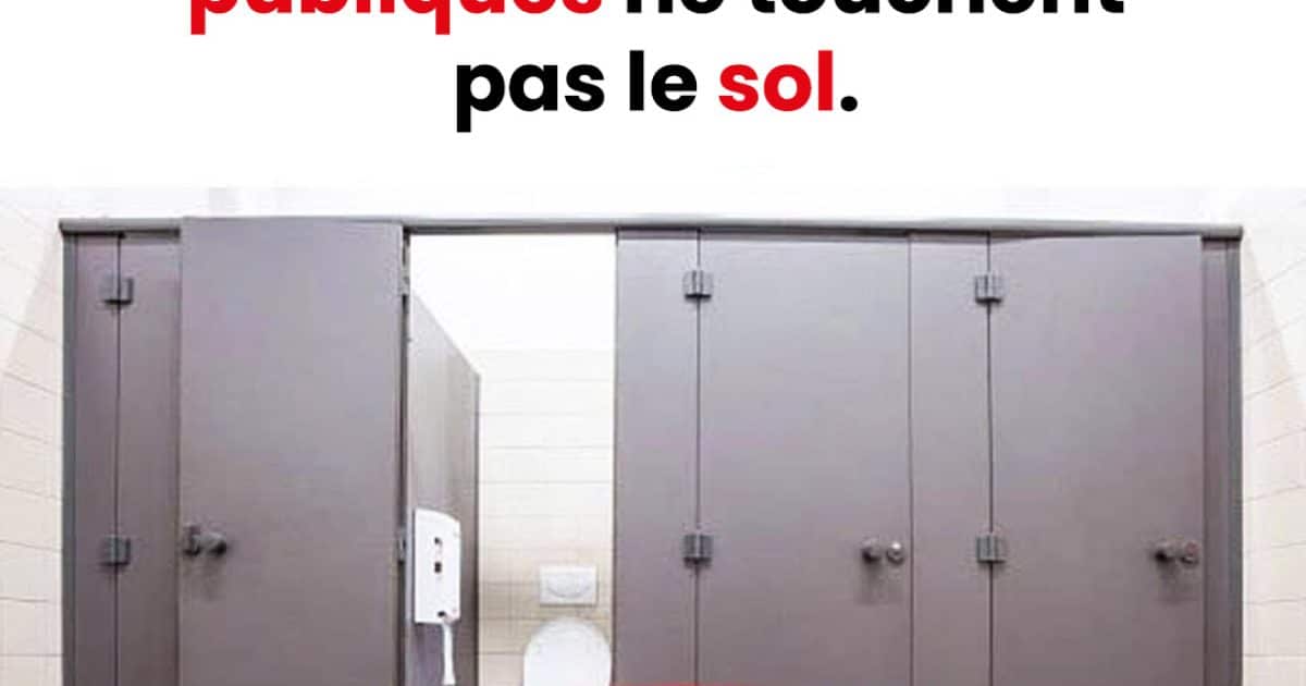 Pour quelles raisons les portes des WC ne touchent pas le sol ?