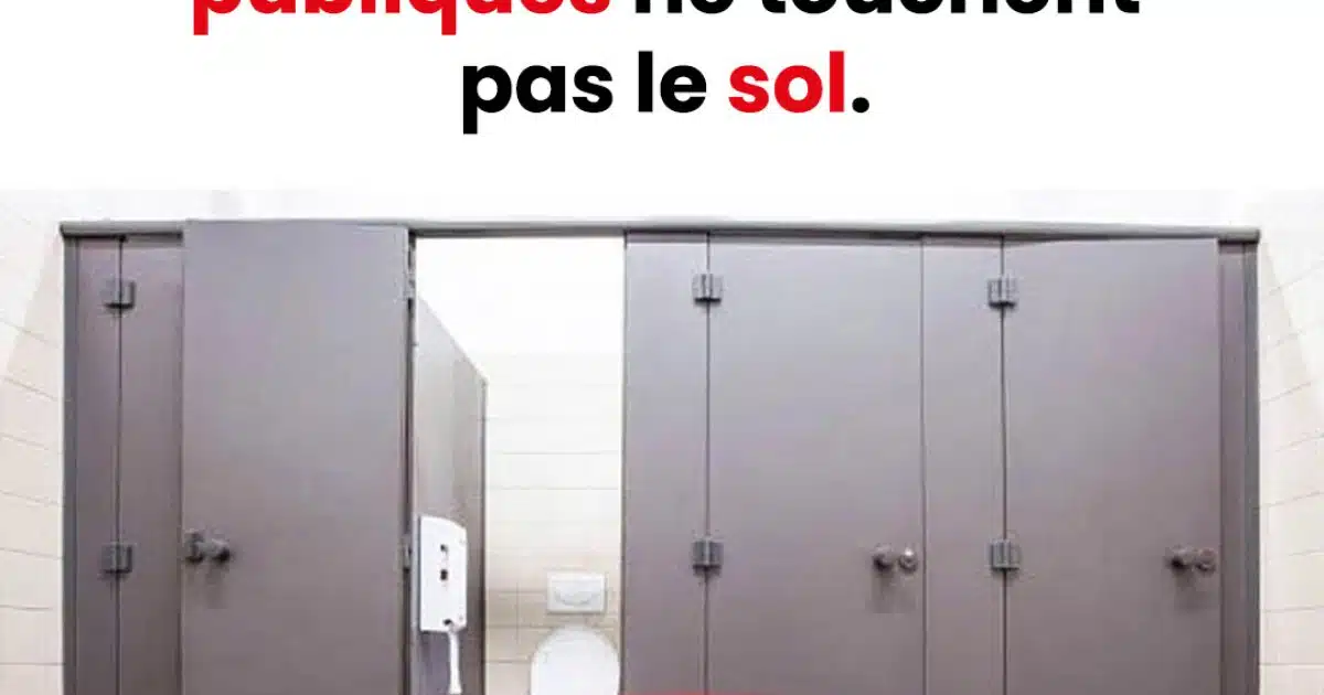 Pour quelles raisons les portes des WC ne touchent pas le sol ?