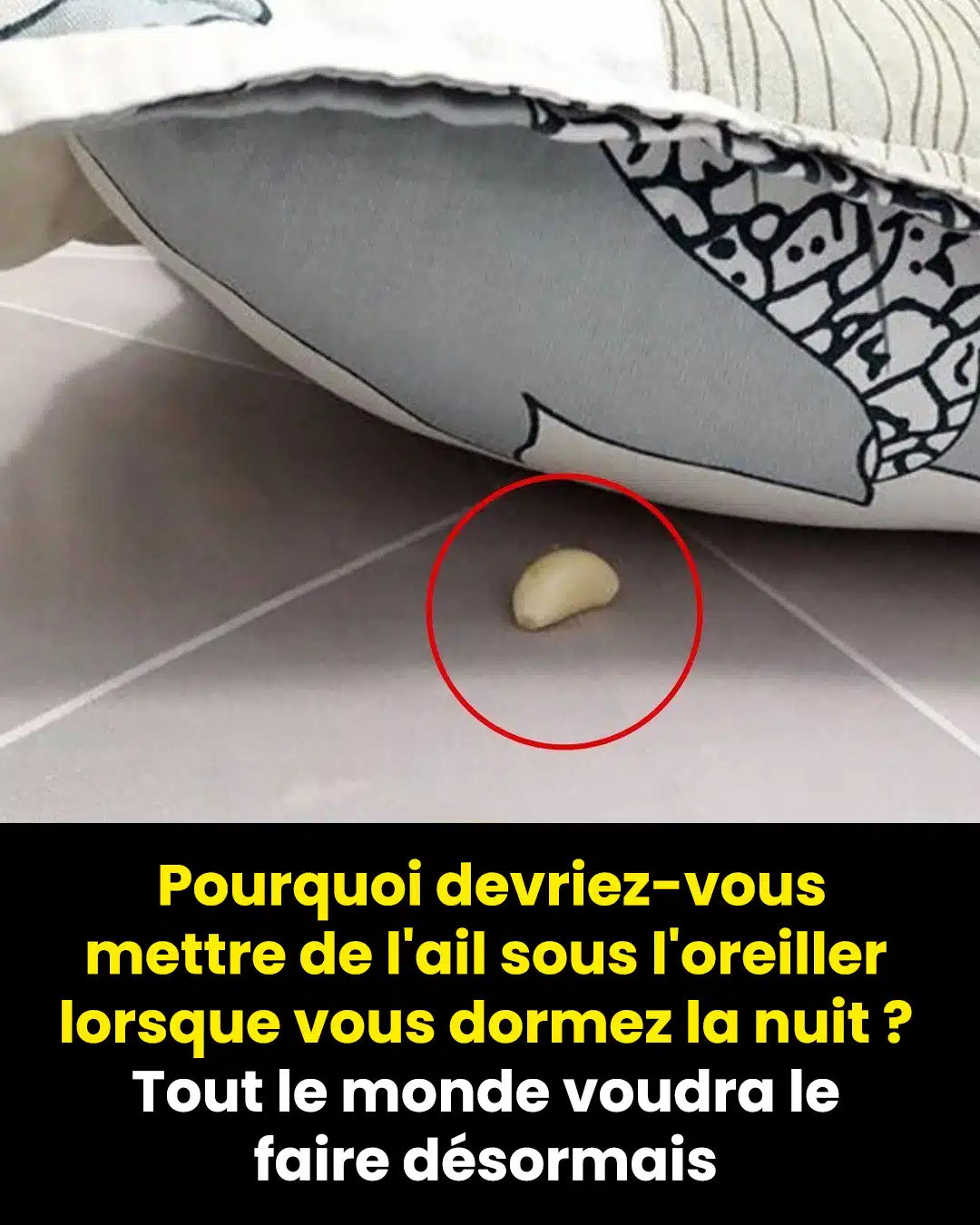 Pourquoi devrait-on placer de l'ail sous l'oreiller lorsqu'on dort la nuit ?