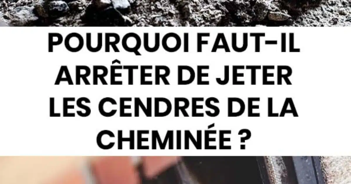 Pourquoi est-il important de ne pas jeter les cendres de cheminée ?