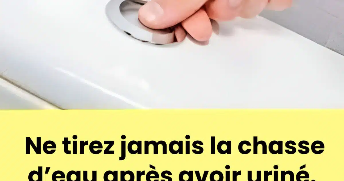 Pourquoi est-il si important de ne pas tirer la chasse d’eau après chaque passage aux toilettes pour uriner ?