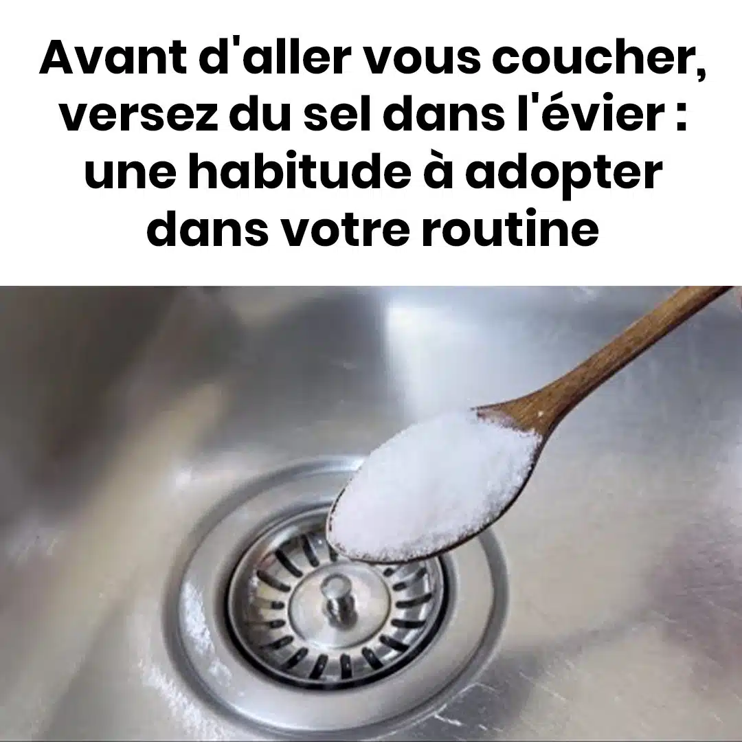 Pourquoi faut-il verser du sel dans l’évier ?