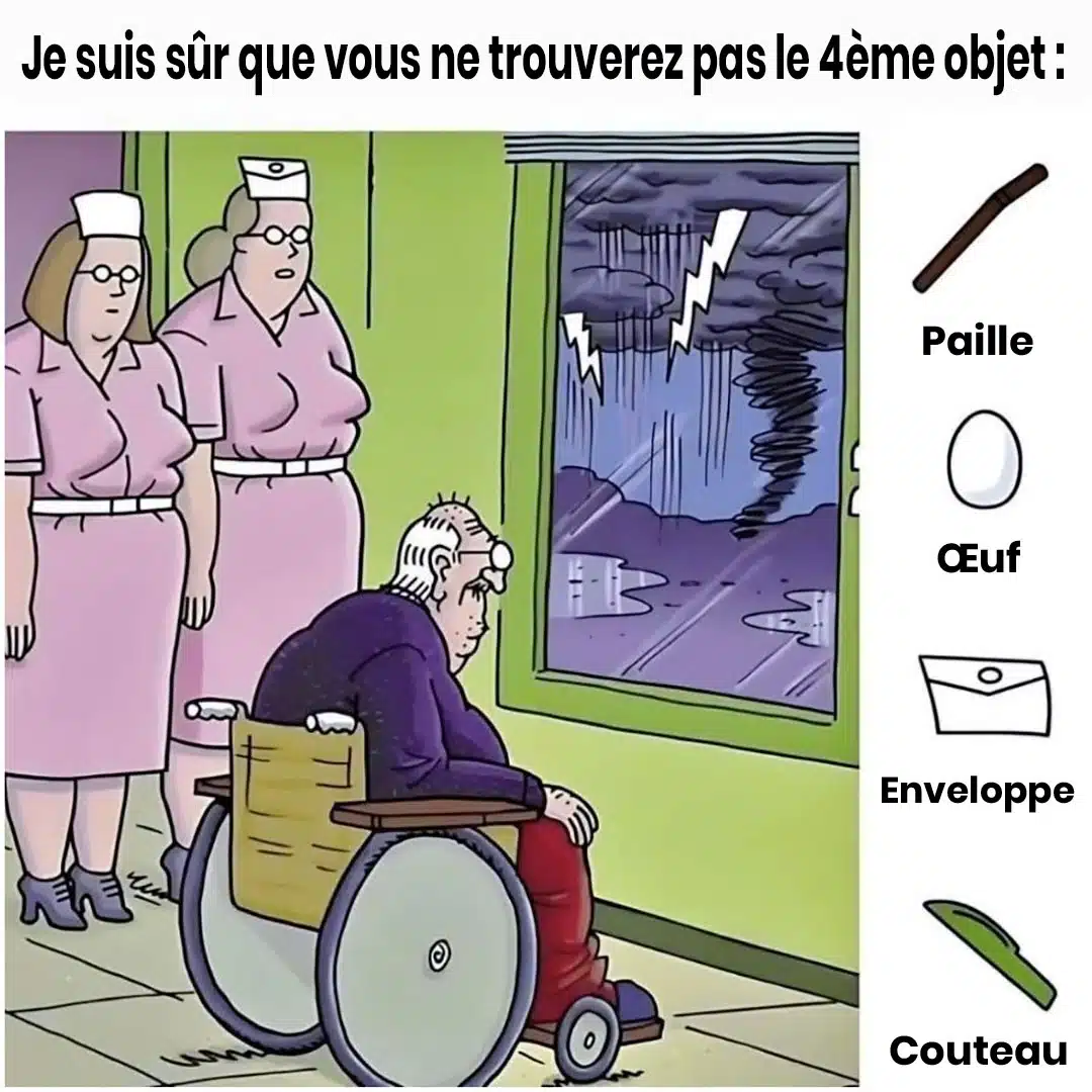Pouvez-vous retrouver le 4ème objet ?