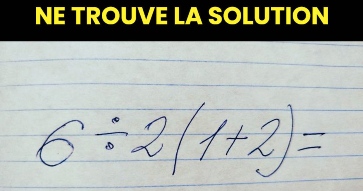 Pouvez-vous trouver la solution à cette équation ?