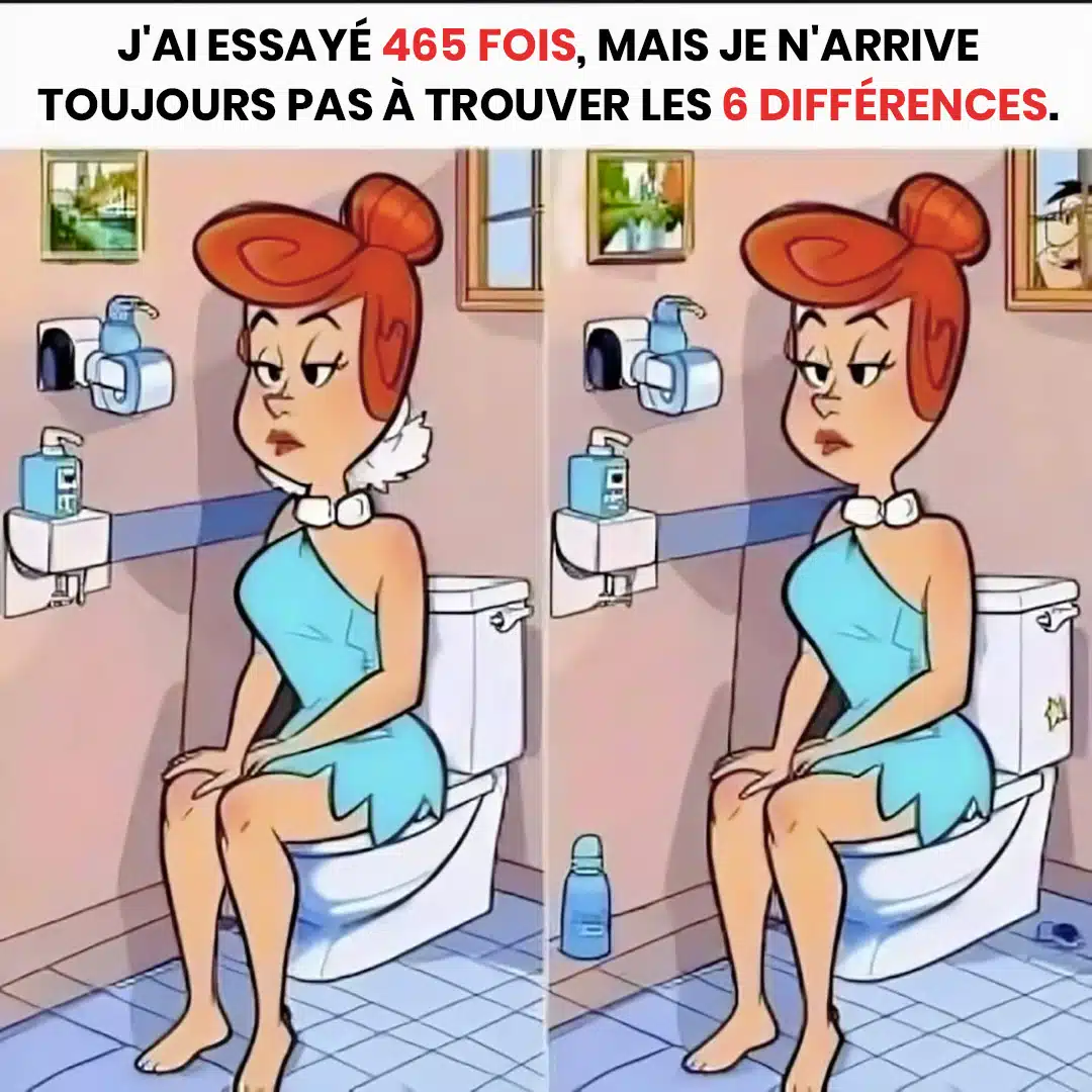 Pouvez-vous trouver les 6 différences sur cette image ?