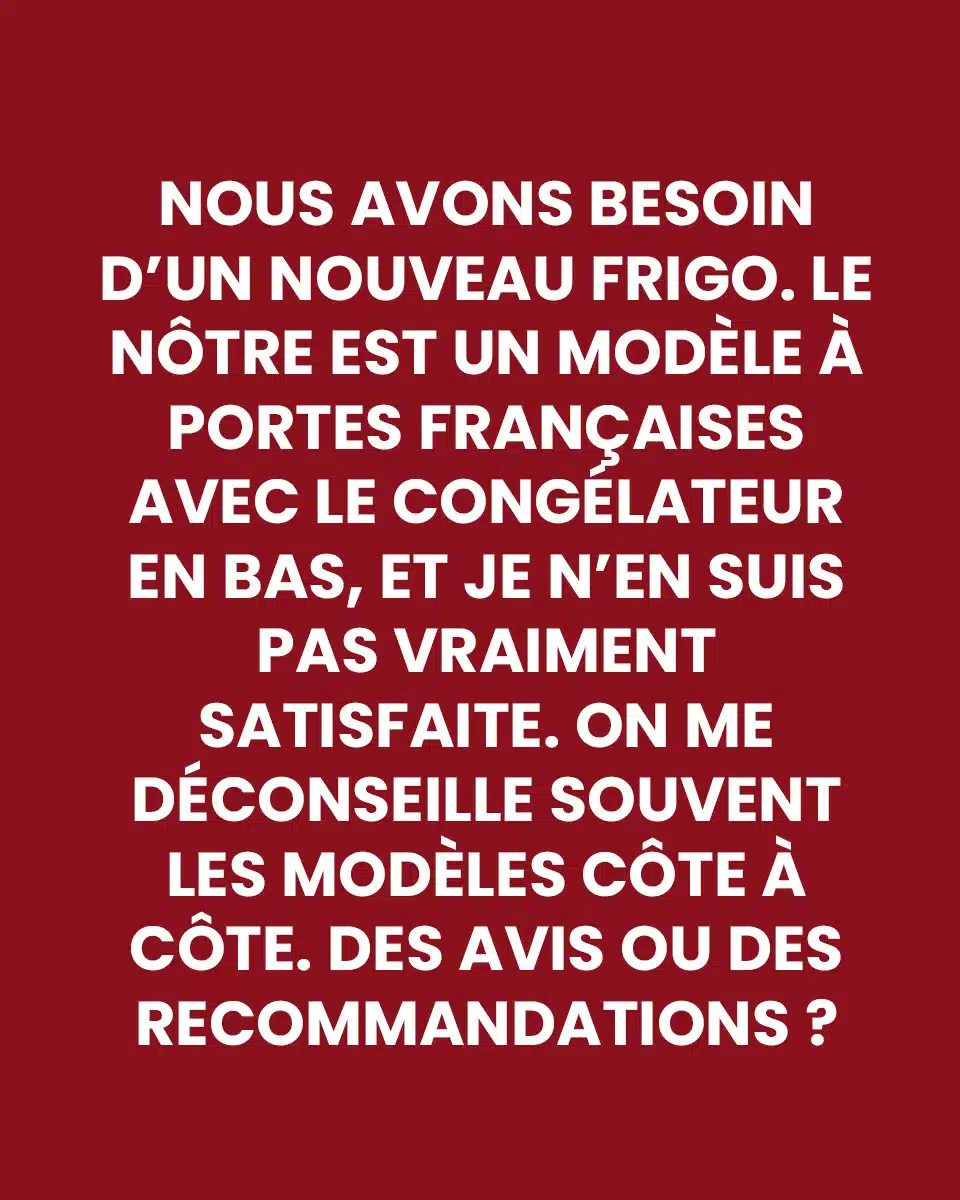Quel type de réfrigérateur est fait pour vous ?