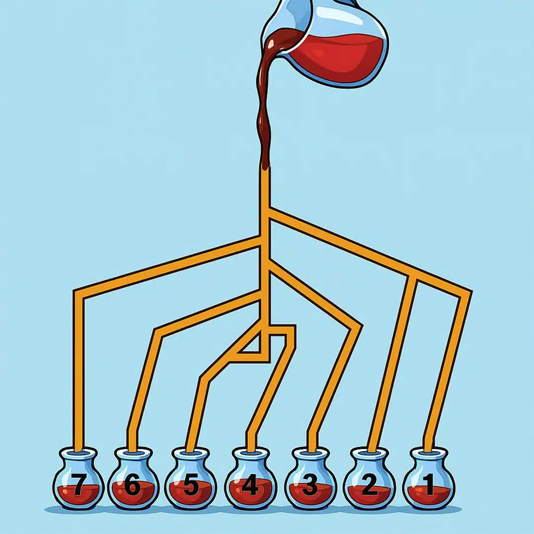 Quel verre va se remplir en premier ?