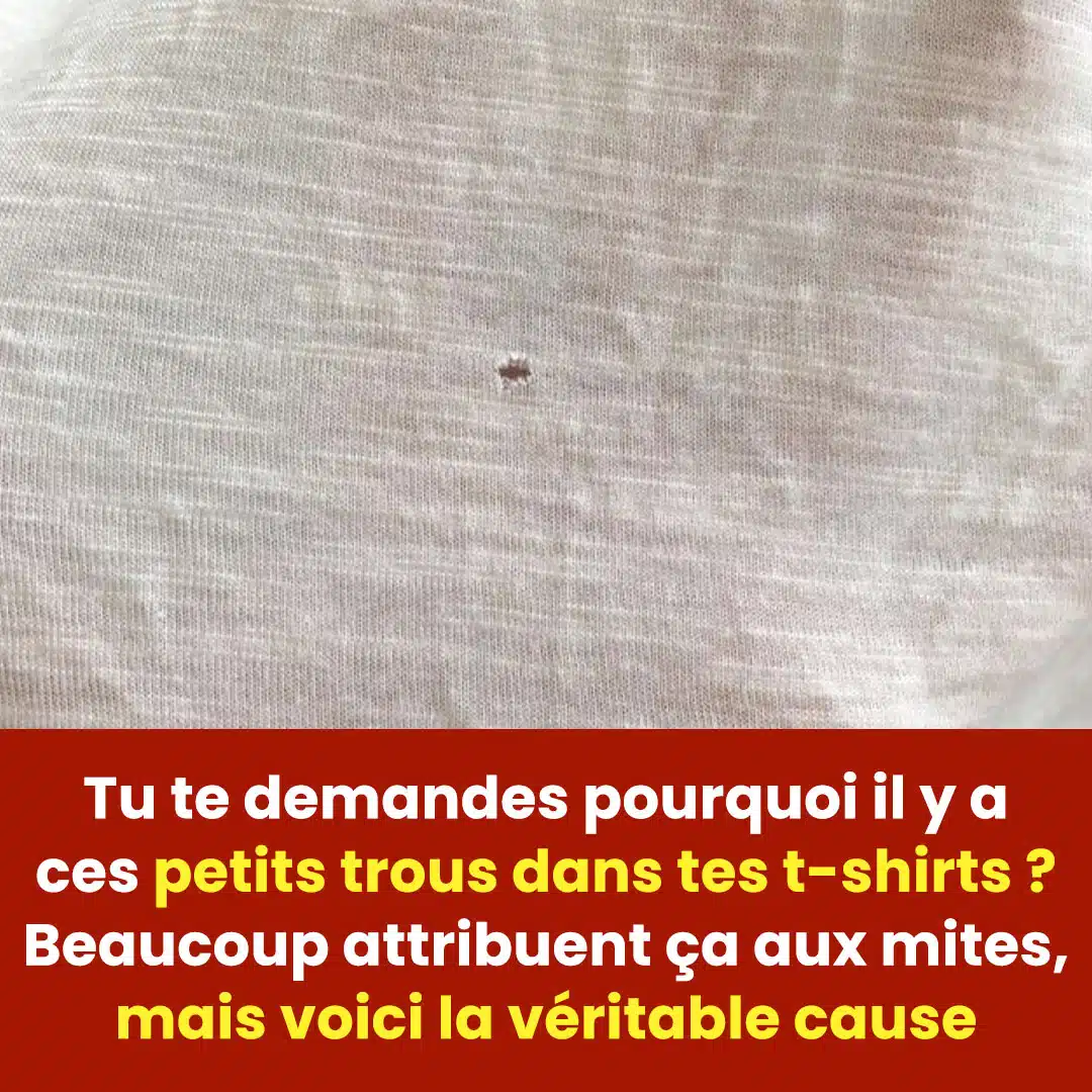 Quelle est l'origine de ces petits trous dans votre t-shirt ?