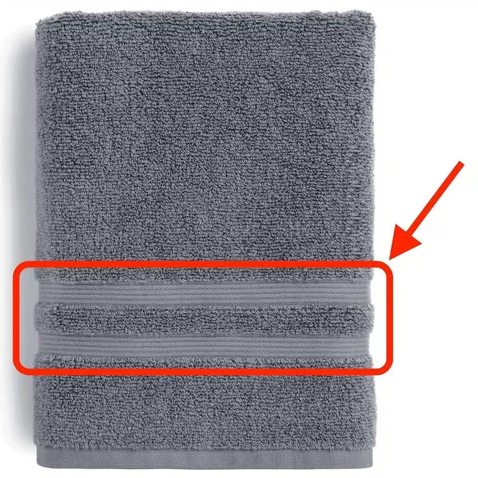 Quelle est l'utilité des bandes de tissu sur les serviettes de bain ?