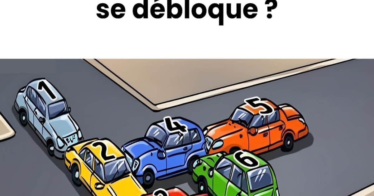 Quelle voiture devez-vous retirer pour que l'embouteillage se débloque ?