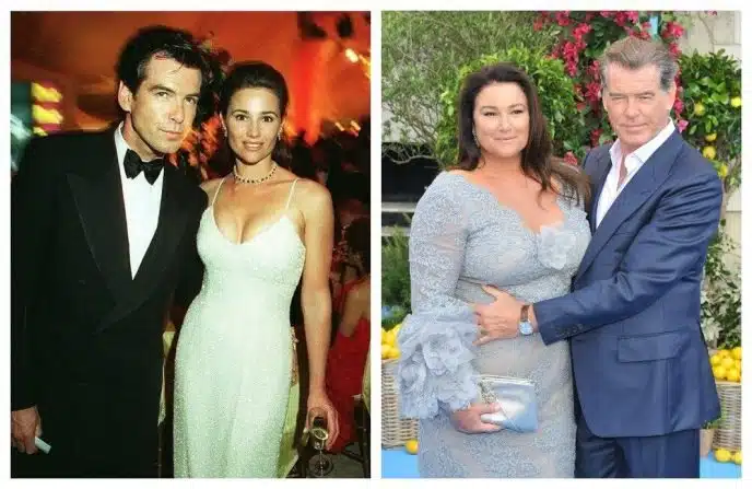Photo de Pierce Brosnan et Keely Shaye Smith lors de leurs jeunes années