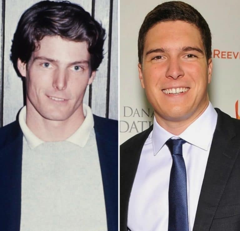 Comparaison des visages de Christopher et Will Reeve