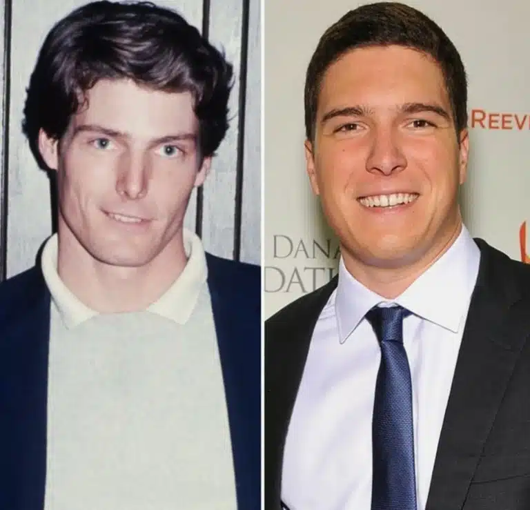 Comparaison des visages de Christopher et Will Reeve