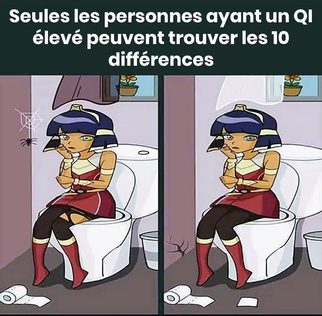 Seules les personnes ayant un QI élevé peuvent trouver les 10 différences