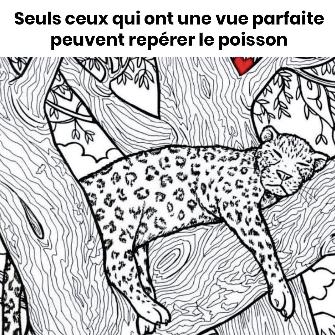 Seuls ceux qui ont une vue parfaite peuvent repérer le poisson