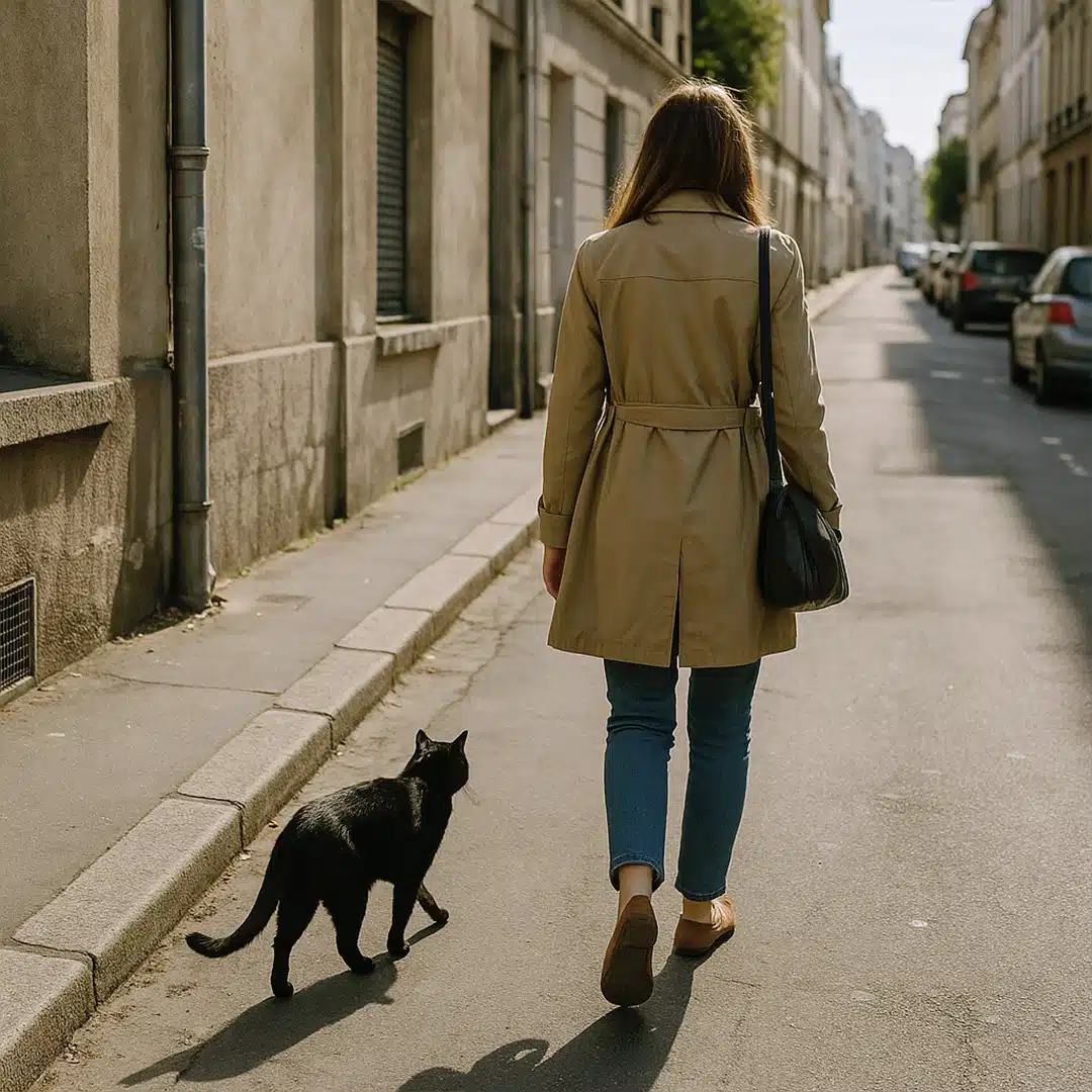 Si un chat noir vous suit dans la rue, en voici la signification