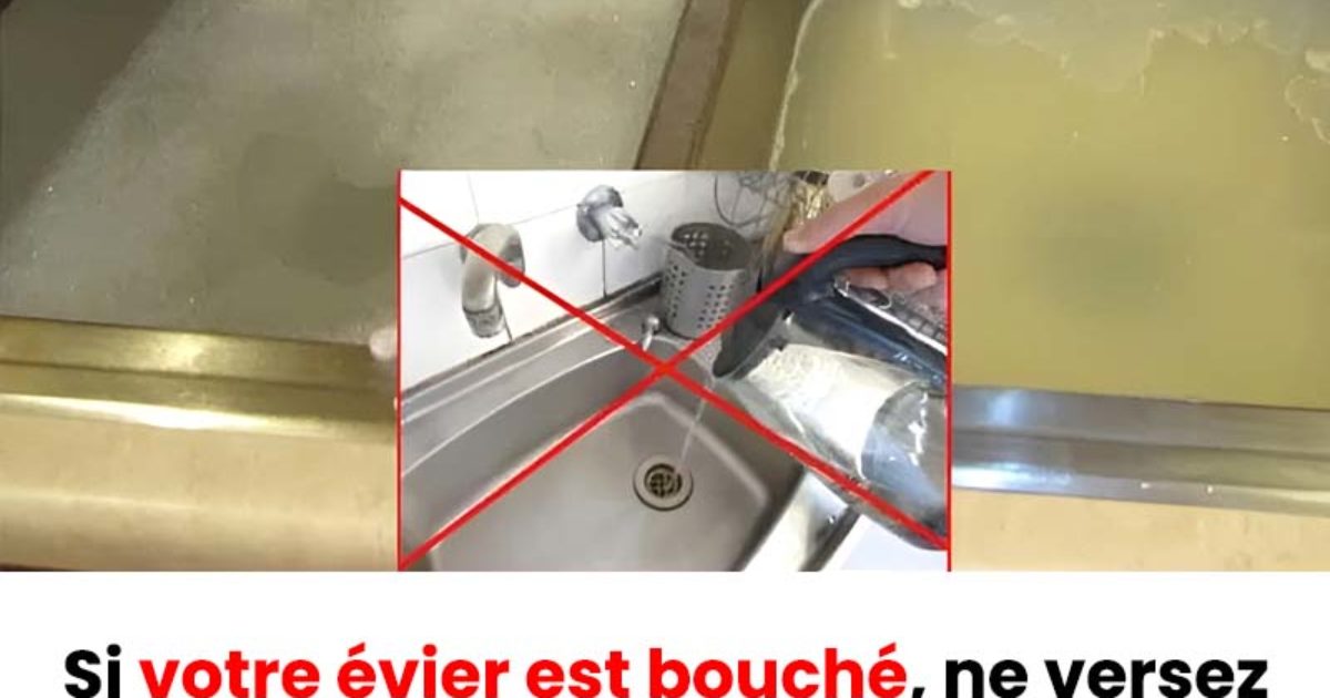 Si votre évier est bouché, ne versez pas d'eau chaude : faites ceci immédiatement