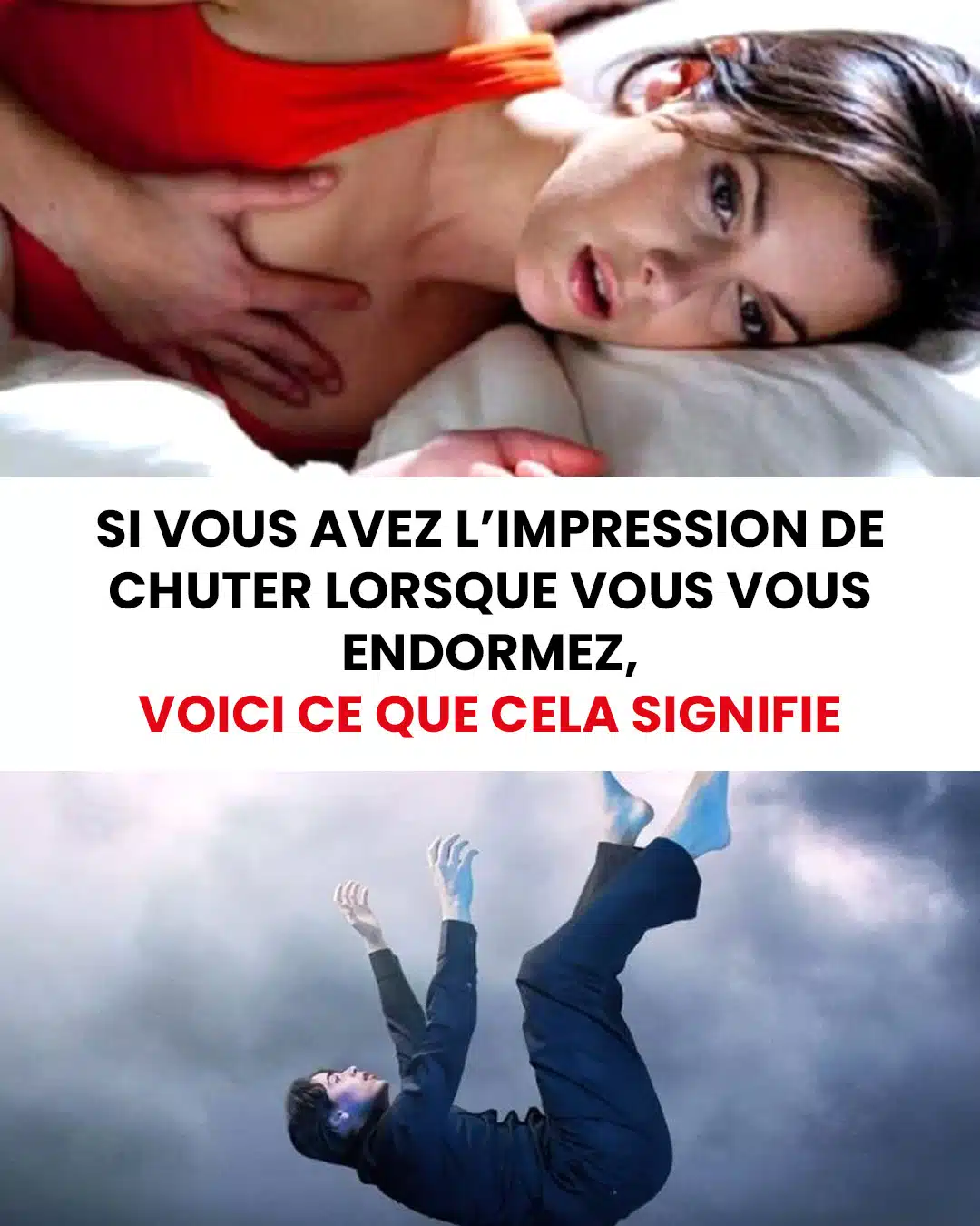 Si vous avez l’impression de chuter lorsque vous vous endormez, voici ce que cela signifie