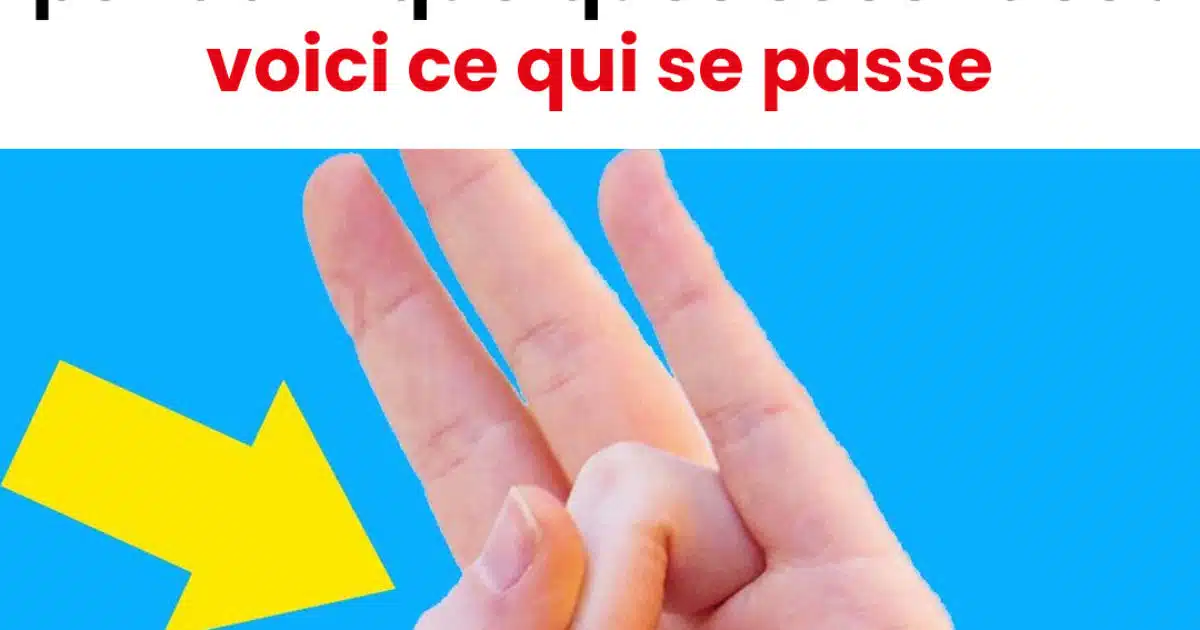 Tirez sur votre annulaire avec votre pouce et maintenez la position quelques secondes : découvrez ce qui arrive ensuite.