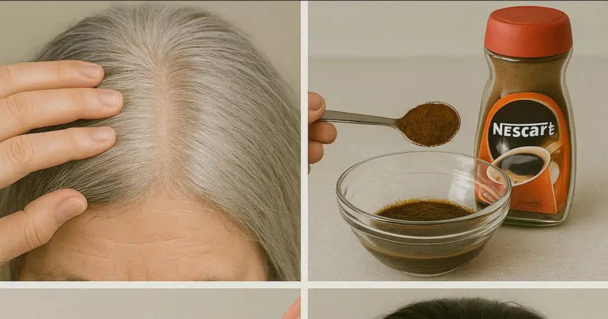 Transformer les cheveux blancs en noirs avec une teinture capillaire au café