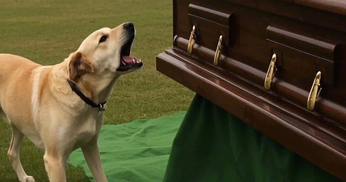 Un chien aboie devant un cercueil pendant des funérailles : le fils, méfiant, l’ouvre et le trouve vide