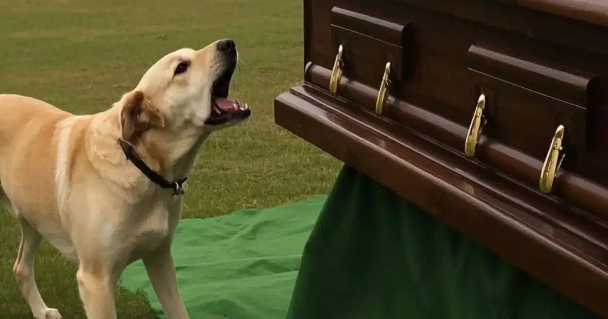 Un chien aboie devant un cercueil pendant des funérailles : le fils, méfiant, l’ouvre et le trouve vide