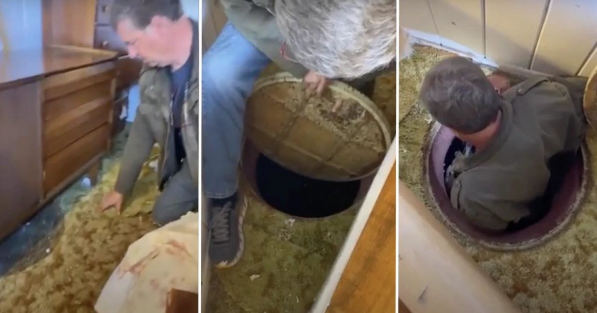 Un couple découvre une trappe d’égout sous le tapis de leur chambre principale