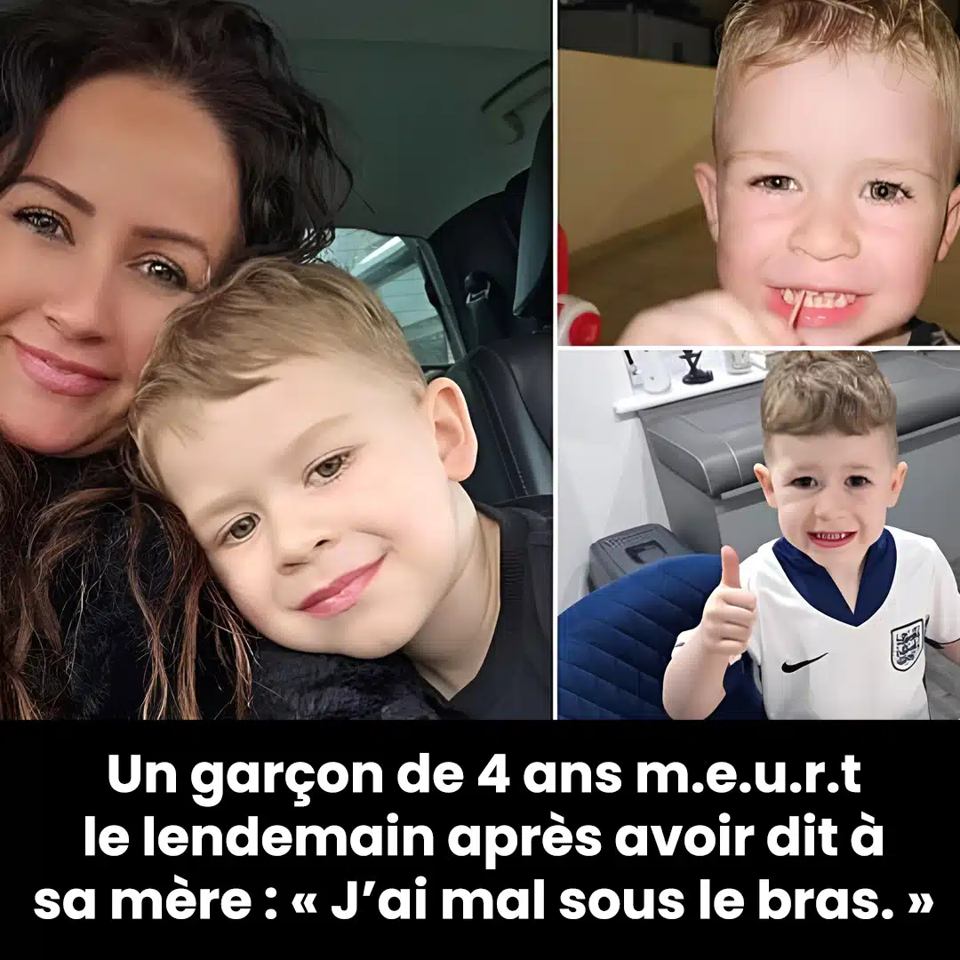 Un garçon de 4 ans meurt le lendemain après avoir dit à sa mère : « J’ai mal sous le bras ».