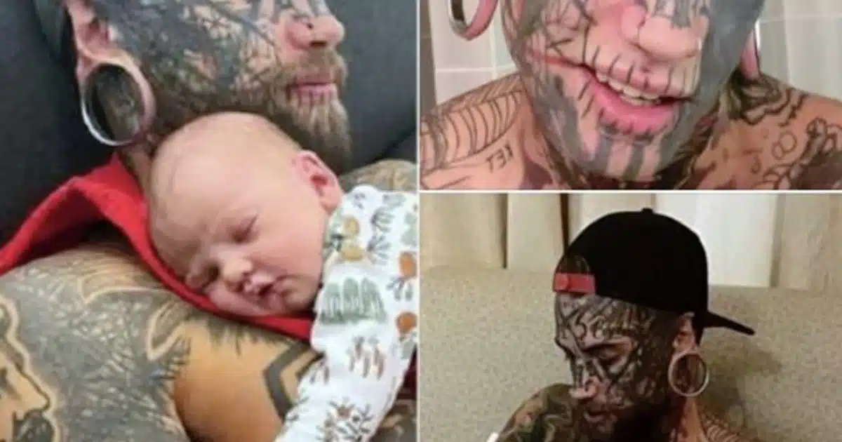 Un père fait retirer ses tatouages sur tout le corps pour le bien de sa jeune fille