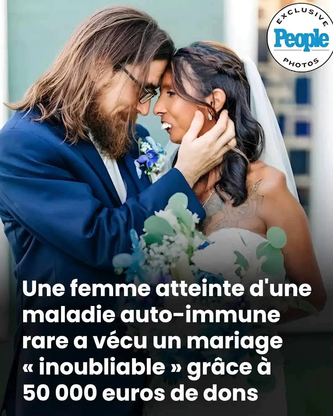Une femme atteinte d'une maladie auto-immune rare célèbre un mariage inoubliable grâce à des dons de 45 000 euros