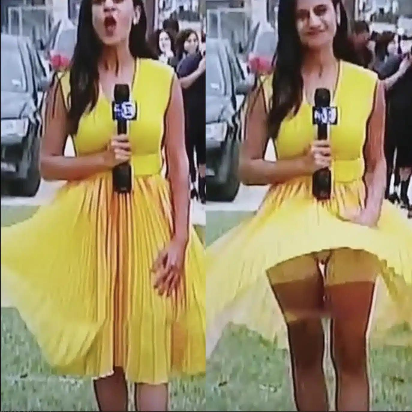 Une journaliste emportée par le vent dans une scène totalement improbable