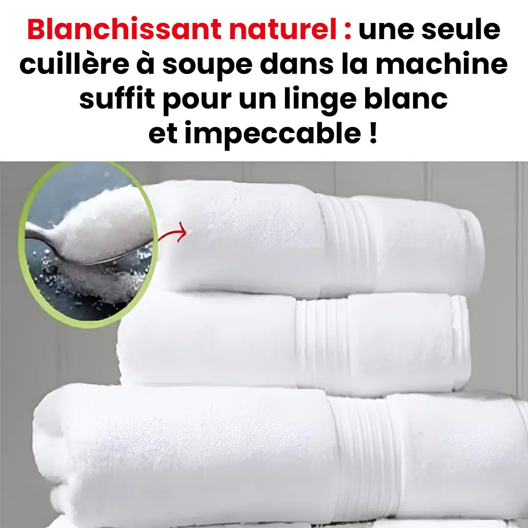Une seule cuillère à soupe dans la machine à laver suffit pour un linge blanc et impeccable