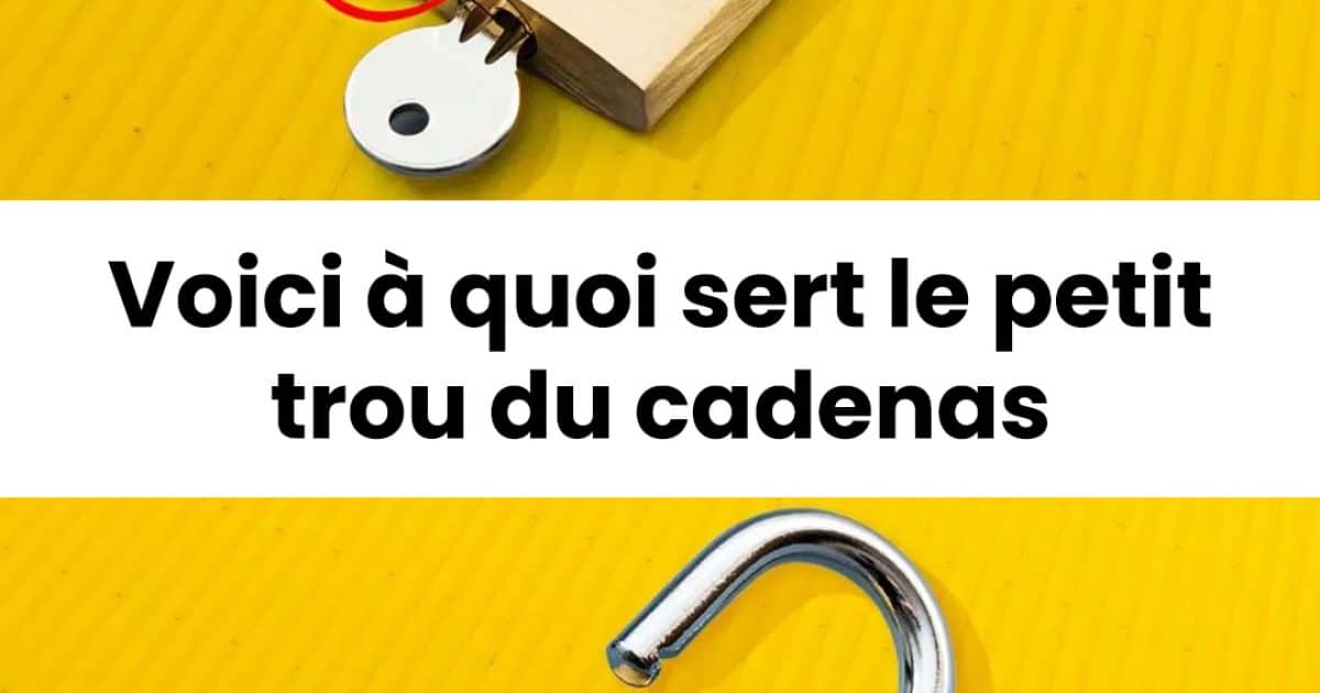 Voici à quoi sert le petit trou du cadenas
