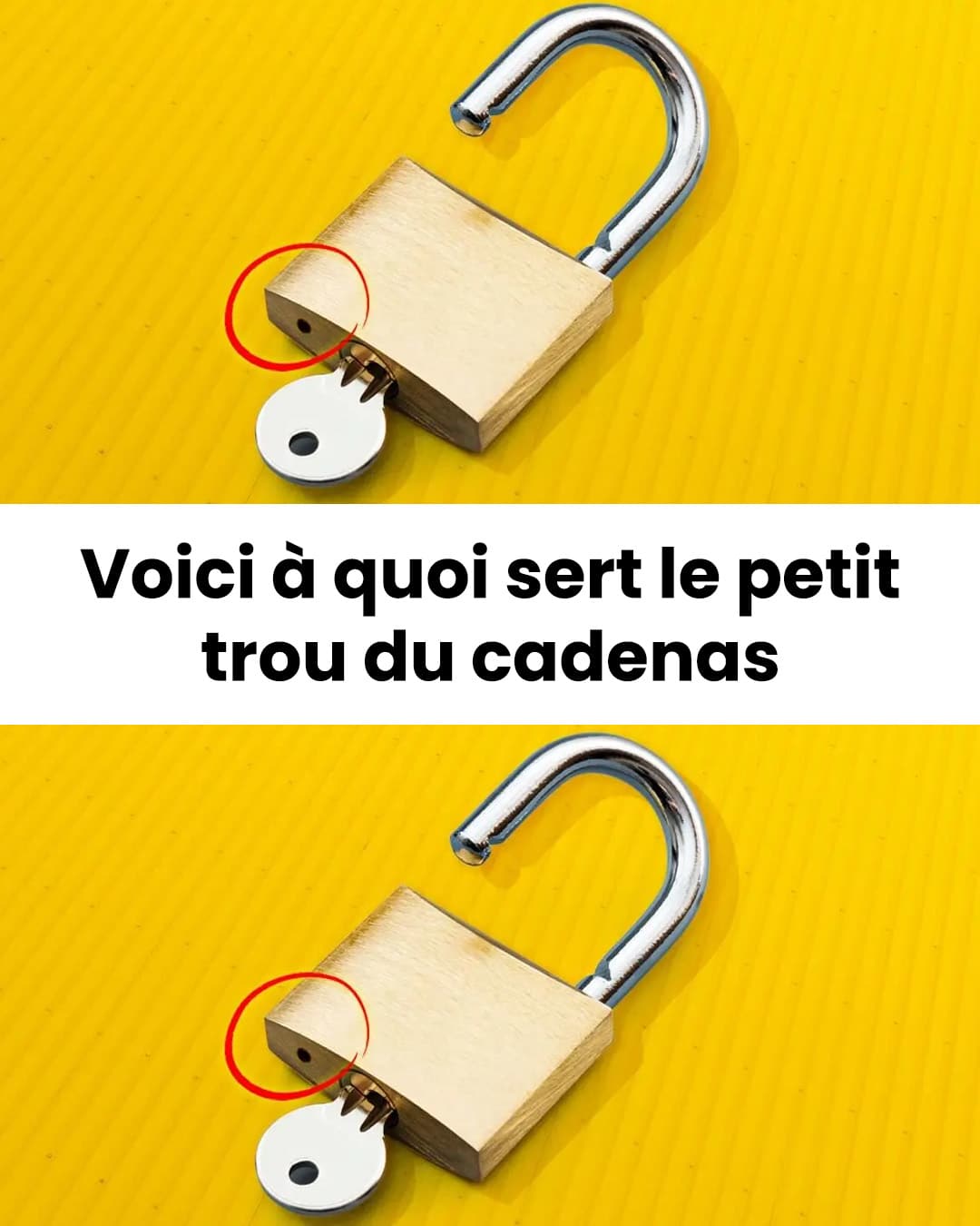 Voici à quoi sert le petit trou du cadenas
