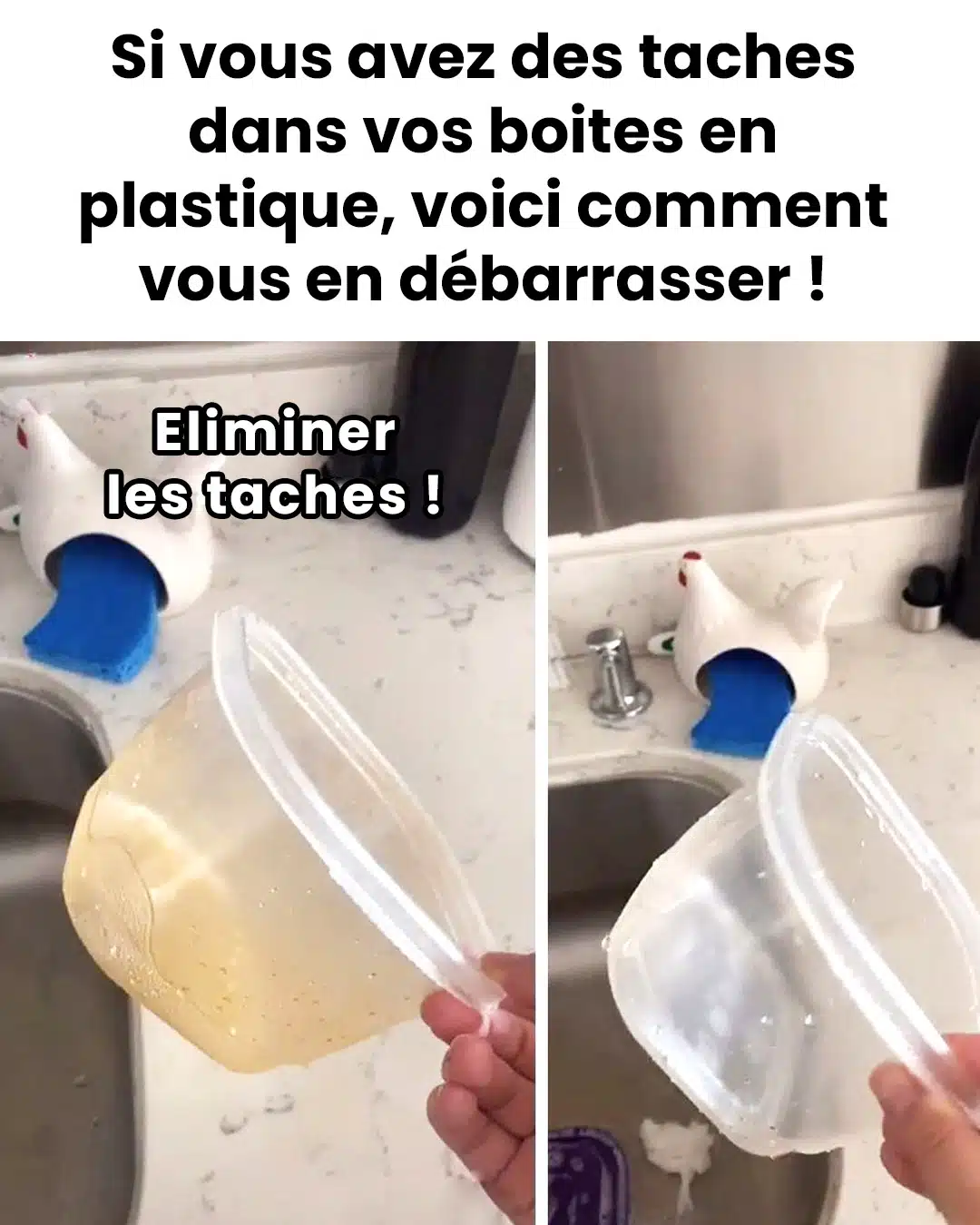 Voici comment éliminer les taches sur les boites en plastiques